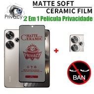 2 in 1 Anti Spy Poco F6 5G Screen Protector Soft Ceramic Matte Privacy Protector For Poco F6 F5 X6 X