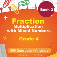 IGCSE Math Worksheets: Fractions Multiply Mixed Numbers Book 2- Easy (500 Q+A) | IGCSE Maths