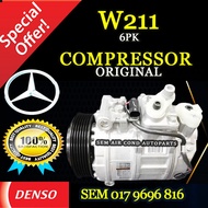 MERCEDES-BENZ W211 6PK 7SEU17C 1 PIN 3 LEG DENSO ND COMPRESSOR/ KOMPRESOR (CAR AIRCOND SYSTEM)