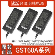 Taiwan MEAN WELL GST60A12/A24/A15/48V Power Adapter 60W P1J5521 without Power Cord