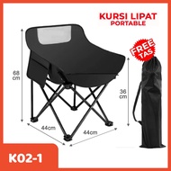 Kursi Lipat Bulat Moon Folding Chair Keranjang Camping Tenda Mancing Praktis Alam Outdoor 031-46