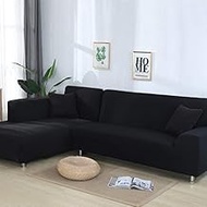 Solid Color Corner Sofa Covers For Living Room Elastic Spandex Slipcovers Couch Cover Stretch Sofa Towel L Shape Need Buy 2piece (Color : Color 10, Specification : 2seater and 4seater)