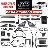 TCS HONDA CIVIC FC 2016-2021 CAR CARBON FIBER INTERIOR EXTERIOR COVER FRAME GARNISH ACCESSORIES FULL