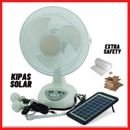 Solar fan 12" Portable Rechargeable Solar Table Fan Kipas Solar Boleh Caj Kipas Meja Kipas Travel Kipas Berlampu