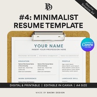 Canva Template: Minimalist Resume Template