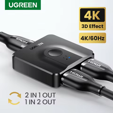 UGREEN HDMI Switch 4K for Xiaomi Mi Box Bi-directional HDMI -compatible Switcher for Xbox PS4 TV Box