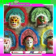 Macan Children Ponorogo Mask Original Gedruk Monkey Gedrok Barongsai 5-12 Years Old Girl Boy Sponge Material Soft Fleece Fabric Comfortable Without Load