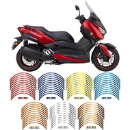 Rim Sticker Scooter wheel Decal Reflective Strip Tape X-MAX Motorcycle Accessories And Parts 15″14″ 