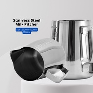 YU Ready Stock 350/600/1000ml Milk Frothing Pitcher 304 Stainless Steel Barista Coffee Accessories B