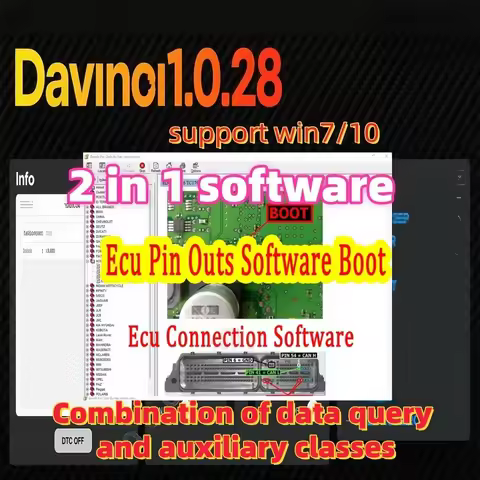 2025 HOT version ECU Pinouts collection Dimsport Kess V2 KTag davincis 1.0.28 Software Support Work 