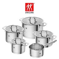 ZWILLING TRUEFLOW 5-PCS STAINLESS STEEL POT SET SILVER