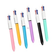 6 Pcs 4 in 1 Retractable Ballpoint Pen Multicolor Pen Ballpoint Pen Shuttle Pen