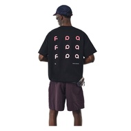 FPA round neck gradient color letter print loose cotton versatile short sleeved T-shirt