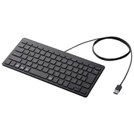 [Japan] ELECOM Wired Mini Keyboard with Pantograph, Black, TK-FCP096BK