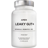 Amen Leaky Gut Supplement - Advanced Formula with Bioavailable L Glutamine, Zinc,, DGL Licorice Root