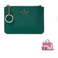 (STOCK CHECK REQUIRED)NEW AUTHENTIC KATE SPADE TRAVEL WALLET MEDIUM L ZIP CARD HOLDER K9350 GREEN DEEP JADE