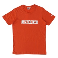 แตงโม (SUIKA) เสื้อยืดคอกลมแขนสั้นพิมพ์ SUIKA บนฟอยล์สีเงิน TS.O-002