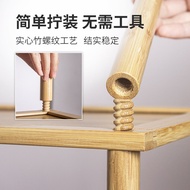 ST-🚢Bamboo Multi-Layer Shoe Rack round Leg Bamboo Thread Nail-Free Simple Household Storage Rack Rental Economical Shoe