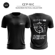 CZ-P10-C Military style cotton round neck short sleeve graphic print T-shirt for men and women