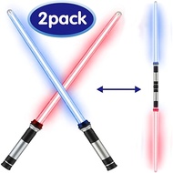 2pcs LED Light-Up Double-Bladed Swords RGB Lightsaber Laser Sword Toys Light Saber LED Light Up Swor