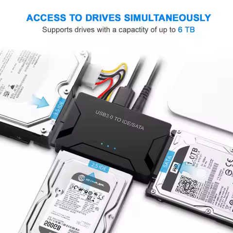 Sata To USB 3.0 Converter for 2.5/3.5 Inch External SSD HDD Cable IDE SATA Adapter For PC Macbook US