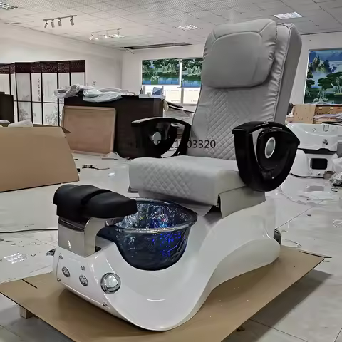 High end grey nail salon equipment foot spa manicure chair electric massage reclining pedicure spa c