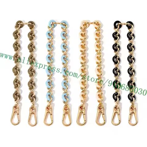 42cm Donuts Doughnut Round Link Chain Strap For Loeewe Designer Handbag Bag Golden Silvery
