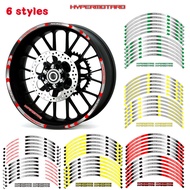 Hot Sale Motorcycle Sticker Ducati/HYPERMOTARD Motorcycle Wheel Sticker Steel Rim Sticker Wheel Rim Reflective Sticker
