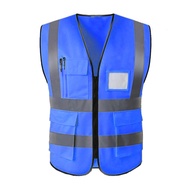 prot Reflective Vest High Visibility Safety Clothing Security Vest Work-wear Zip 2 Band Safety Vest(