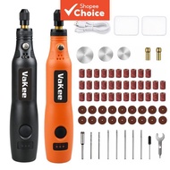 One Set Vakee HJ102 Mini Rotary Tool, 3.7V USB Rechargeable Electric Grinder Pen, 3 Speed 5000/10000