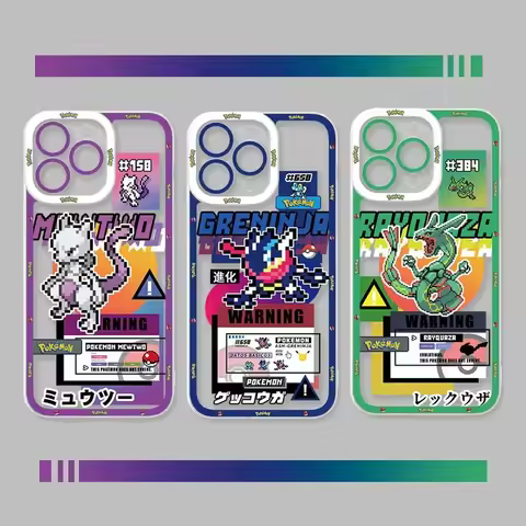 Anime P-Pokemon Cool Mewtwo Phone Case For iPhone 17 Air 15 14 13 12 11 Pro Max 16 15 14 Plus Shockp