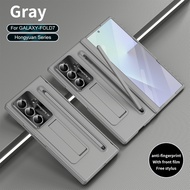 เคสโทรศัพท์บานพับแบบป้องกันเต็มรูปแบบสำหรับ Samsung Galaxy Z Fold 7 6 5 4 360 9H ฟิล์มกระจกเทมเปอร์พ