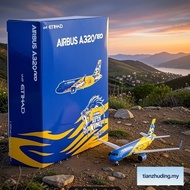 15058 Alloy Collectible Plane Gift NG Model 1:400 Etihad Airways Airbus A320neo Diecast Aircraft Jet