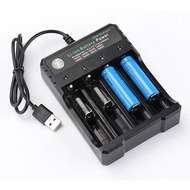 USB 18650 Battery Charger Black 2 3 4 Slots AC 110V 220V Dual For 18650 Charging 3.7V Rechargeable Lithium Battery Charger