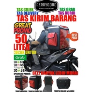 MERAH 50 Liter Red Motorcycle Postal Bag