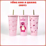 LOTSO BEAR BOTTLE 750ML Thermal Cup 750ML Cartoon Pattern Free 3 accessories. Thermal cup-MA: COCGUN