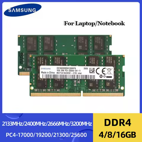 SAMSUNG Memoria Laptop Ram DDR4 4GB 8GB 16GB 2133 2400Mhz 2666Mhz 3200Mhz Sodimm Notebook Memory com