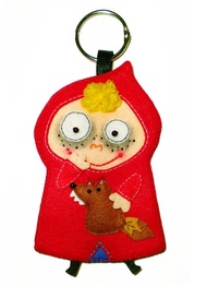 黑輪小紅帽卡套不織布可愛有趣手工卡套