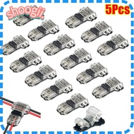 SHOOGEL 1/5Pcs Pluggable Wire Connector, 2 Pin Quick Splice Electrical Cable Crimp, Durable T Type L
