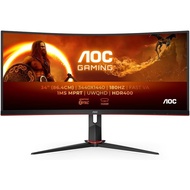 AOC 34" CU34G2X VA WQHD Display HDR 400 Adaptive Sync 180Hz 1 ms Height Adjustable Curved Agon Gamin