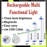 LED Lithium light Tube /Rechargeable tube lamp bateri menthol pasar malam lampu 20w 40w 60w