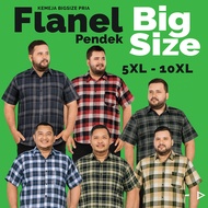 KEMEJA Men's Jumbo Flannel Shirt Short Sleeve Plaid Shirt BIG Size 5xl 6xl 7xl 8xl 9xl 10xl Oversize
