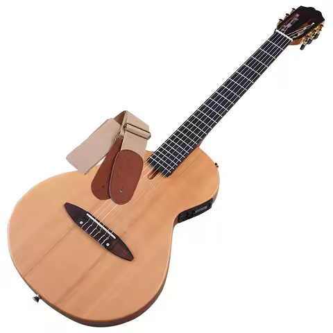Left Hand Silent Electric Classic Guitar 39 Inch Thin Body 6 String Solid Spruce Top Classic Silent 