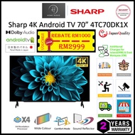 Sharp 70 Inch 4K HDR Android TV LED TV - 4TC70DK1X / 4TC70DL1X