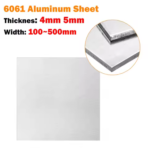1Pcs 6061 Aluminum Plate Sheet Thicknes 4mm 5mm Width 100mm 150mm 200mm 300mm 400mm 500mm Aluminum M