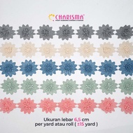Charisma Floral Lace FR XS 437 - Floral Lace 6.5cm Wide/ Price Per Yard (90cm)