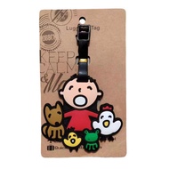 SJ9R Travel Essential Boarding Pass Fujiya Boarding Consignment Pass Milk Girl Big Mouth Luggage Tag