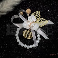 [Premium Beige Bridal Wrist Flower] Fresh Bridesmaid Sisters Group Hand Flower Super Fairy Beautiful