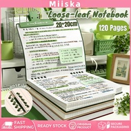 Square 120 Pages Loose-leaf Notebook Detachable Loose Spiral Grid Inner Pages Thick Notebook