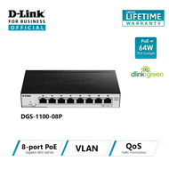 D-Link DGS-1100-08P 8-Port Gigabit PoE Smart Managed Switch